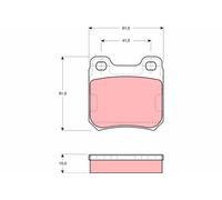 Kit pastiglie freno, Freno a disco Assale posteriore per OPEL VAUXHALL CARLTON O