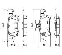 Kit pastiglie freno, Freno a disco Assale posteriore per PEUGEOT 308 308 SW