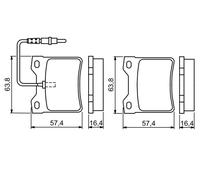 Kit pastiglie freno, Freno a disco Assale posteriore per PEUGEOT 406 605 607