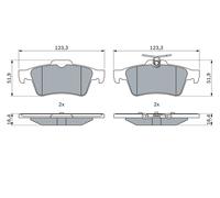 Kit pastiglie freno, Freno a disco Assale posteriore per PEUGEOT 508 508 SW