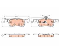 Kit pastiglie freno, Freno a disco Assale posteriore per PEUGEOT PEUGEOT (DF-PSA
