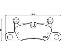 Kit pastiglie freno, Freno a disco Assale posteriore per PORSCHE 718 BOXSTER 718