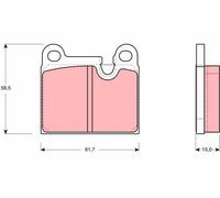 Kit pastiglie freno, Freno a disco Assale posteriore per PORSCHE 911 912 924