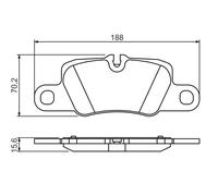 Kit pastiglie freno, Freno a disco Assale posteriore per PORSCHE 911 PANAMERA
