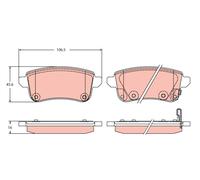Kit pastiglie freno, Freno a disco Assale posteriore per RENAULT CAPTUR