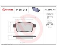 Kit pastiglie freno, Freno a disco Assale posteriore per RENAULT KANGOO KANGOO /