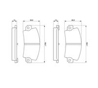 Kit pastiglie freno, Freno a disco Assale posteriore per RENAULT TALBOT 12 18 21