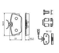 Kit pastiglie freno, Freno a disco Assale posteriore per SEAT VW ALHAMBRA CALIFO