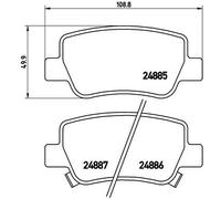 Kit pastiglie freno, Freno a disco Assale posteriore per TOYOTA AVENSIS