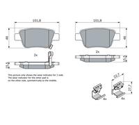 Kit pastiglie freno, Freno a disco Assale posteriore per TOYOTA AVENSIS COROLLA