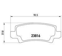 Kit pastiglie freno, Freno a disco Assale posteriore per TOYOTA COROLLA