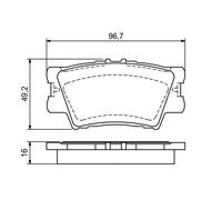 Kit pastiglie freno, Freno a disco Assale posteriore per TOYOTA TOYOTA (GAC) AUR