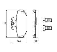 Kit pastiglie freno, Freno a disco Assale posteriore per VOLVO 780 850 960 S90 V