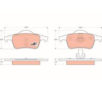 Kit pastiglie freno, Freno a disco Assale posteriore per VOLVO S60 S70 S80 V70 X