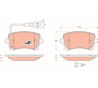 Kit pastiglie freno, Freno a disco Assale posteriore per VW CALIFORNIA MULTIVAN