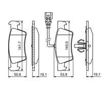 Kit pastiglie freno, Freno a disco Assale posteriore per VW CALIFORNIA MULTIVAN