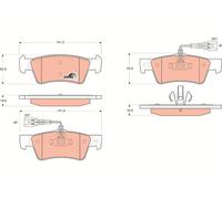 Kit pastiglie freno, Freno a disco Assale posteriore per VW TOUAREG