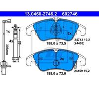 Set di pastiglie freno ATE 13.0460-2746.2, anteriore