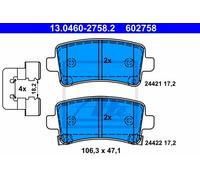 Set di pastiglie freno ATE 13.0460-2758.2, posteriore