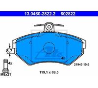 Set di pastiglie freno ATE 13.0460-2822.2, anteriore