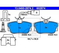 Set di pastiglie freno ATE 13.0460-2874.2, posteriore