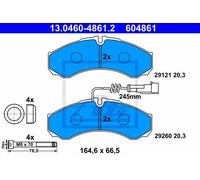 Kit pastiglie freno, Freno a disco - ATE 13.0460-4861.2
