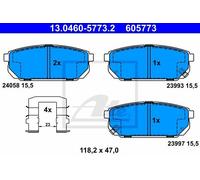 Kit pastiglie freno, Freno a disco - ATE 13.0460-5773.2