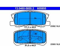 Kit pastiglie freno, Freno a disco - ATE 13.0460-5855.2