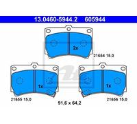 ATE Kit pastiglie freno 13.0460-5944.2 per freno a disco