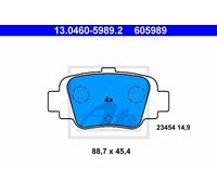ATE Kit pastiglie freno, Freno a disco 13.0460-5989.2