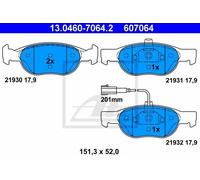 Kit pastiglie freno, Freno a disco - ATE 13.0460-7064.2