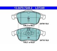 Kit pastiglie freno, Freno a disco - ATE 13.0470-7249.2