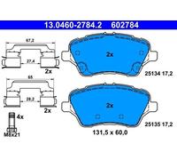 KIT PASTIGLIE FRENO ANT ATE FORD FIESTA VI 1.4 TDCi 50KW 09> 13046027842