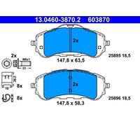 Set di pastiglie freno, freno a disco ATE 13.0460-3870.2