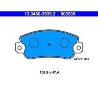 Kit pastiglie freno, Freno a disco ATE 13046039392 compatibile con FIAT