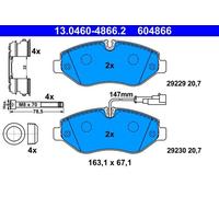 Kit pastiglie freno, Freno a disco ATE 13046048662 compatibile con NISSAN RENAUL