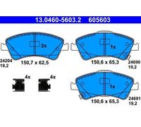 Kit pastiglie freno, Freno a disco ATE 13046056032 compatibile con TOYOTA