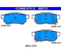 Kit pastiglie freno, Freno a disco ATE 13046057312 compatibile con HONDA