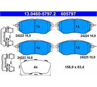 Kit pastiglie freno, Freno a disco ATE 13046057972 per SUBARU