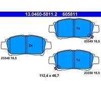 Kit pastiglie freno, Freno a disco ATE 13046058112 compatibile con TOYOTA
