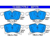 Kit pastiglie freno, Freno a disco ATE 13046071792 compatibile con OPEL VAUXHALL