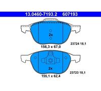 Kit pastiglie freno, Freno a disco ATE 13046071932 compatibile con FORD MAZDA VO