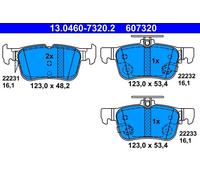 ATE Pastiglie Freni 13.0460-7320.2 Kit Pastiglie Freni,Kit Pasticche Freni FORD USA,FORD,EDGE,Kuga Mk2 (DM2),Mondeo V Station Wagon (CF),S-Max (CJ)