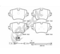 Kit pastiglie freno, Freno a disco BRECK 25617 00 701 00 per X2 (F39) 2 2017-