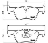 KIT PASTIGLIE FRENO POST BREMBO BMW X3 x 28 i 190KW 11>12 P06071