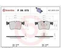 Kit pastiglie freno, Freno a disco BREMBO P 06 075 per BMW 1 (F21) 2 2011-2019