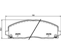 Kit pastiglie freno, Freno a disco - BREMBO P 11 035