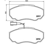 Kit pastiglie freno, Freno a disco BREMBO P 23 091 per BOXER Furgone 2 1996-1998