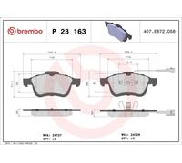 Kit pastiglie freno, Freno a disco BREMBO P 23 163 per DELTA III 2 2008-2014
