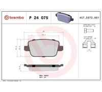 Kit pastiglie freno, Freno a disco BREMBO P 24 075X